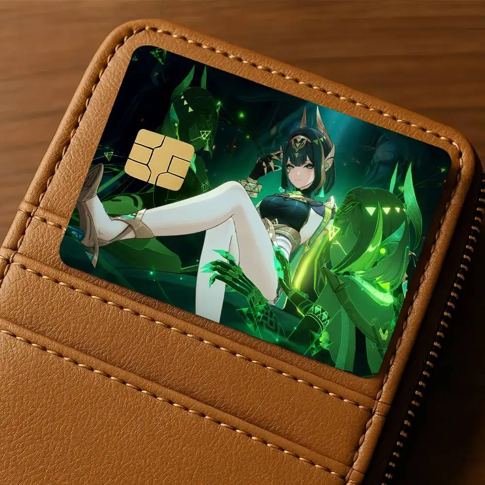 Cute N-Nefer Card Stickers Waterproof Film skin Cover 4PCS Credit Card stickers Debit Front Decoration Commuter Pass