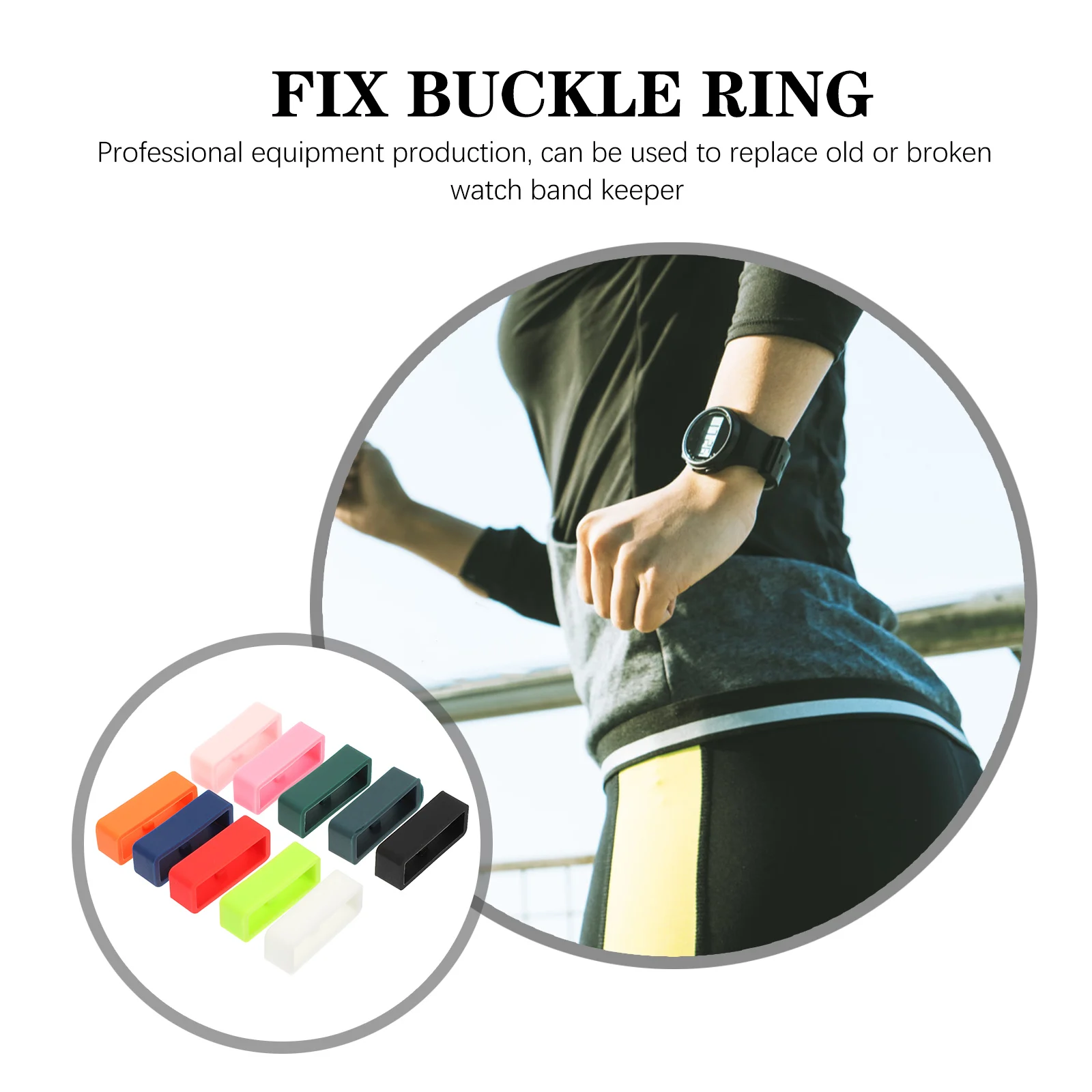

25 Pcs Watch Band Silicone Ring Strap Watchband Keep Loops Holding Parts M Fixator Retainer