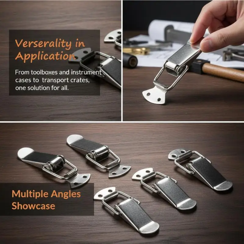 1PC Heavy Duty Iron Toggle Latches With Strong Clamping Force Perfect For Tool Boxes Cabinets Cases DIY Projects