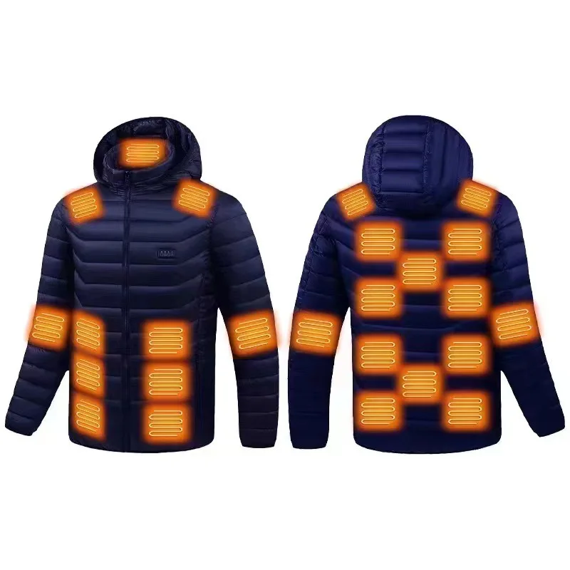 25 Areas Heated Jacket Men Winter Warm Heated Parkas for Outdoor Motorcycle Riding Windproof Jacket Winter Self Heating Clothes