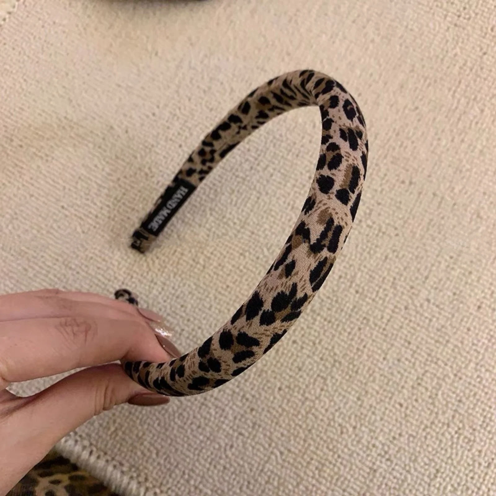 1PC Leopard Print Large Intestine Hair Ring New Sweet Cool Hottie Y2k Millennial Wind Marble Hair Jewelry Headwear view 6