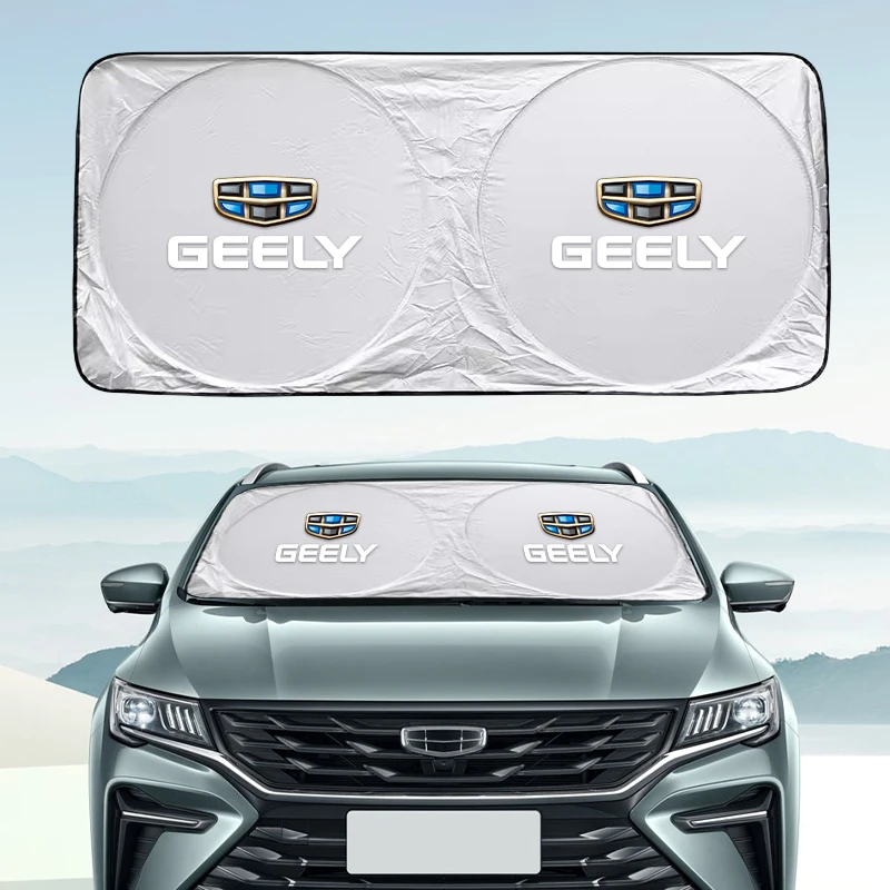 Parasol para parabrisas de coche, visera de protección UV para Geely Atlas Coolray Emgrand X7 GT Tugella Preface Jingang ICON Boyue X6