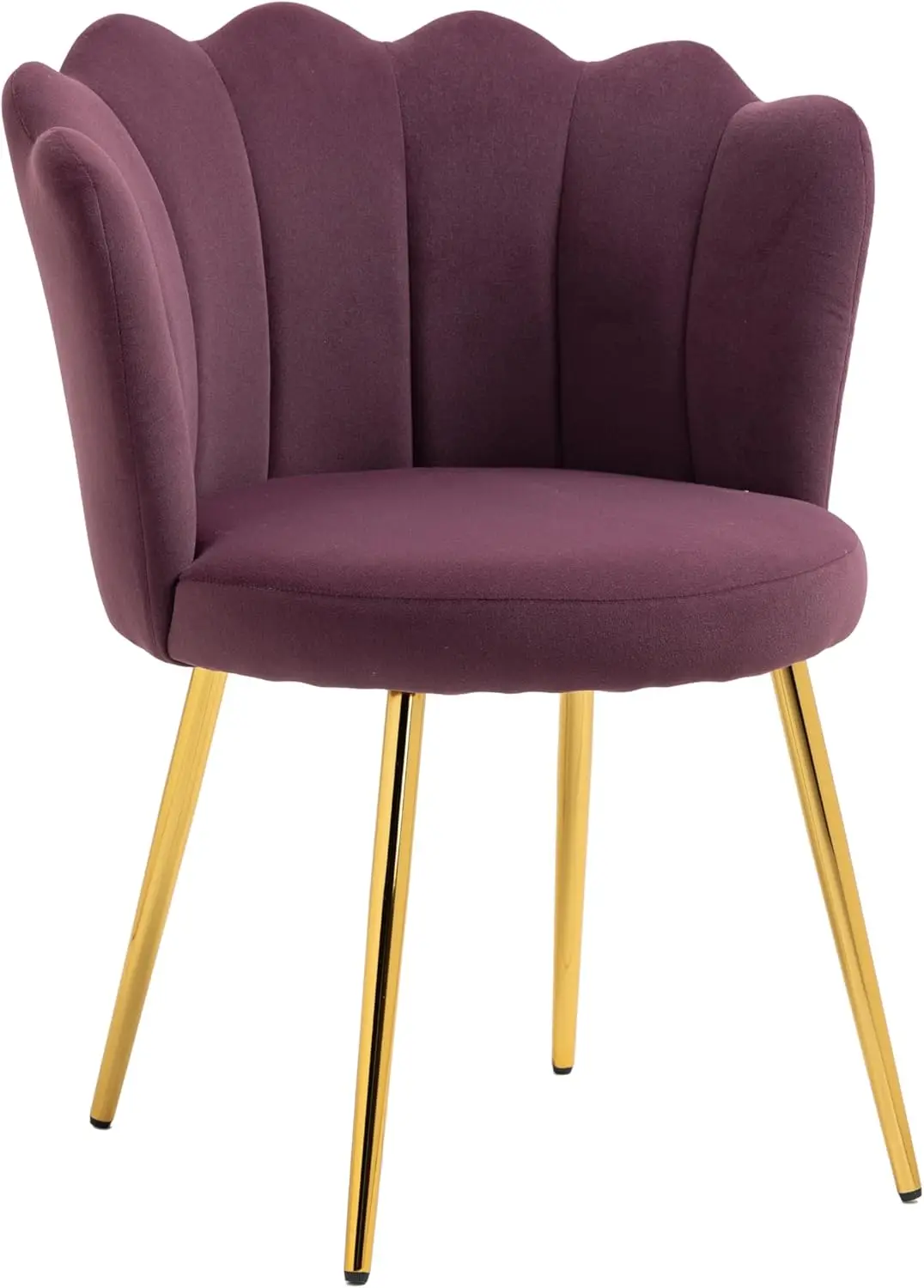

Modern Velvet Chairs Comfy Upholstered Vanity Chairs For Bedroom Armchair Dining Chairs With Golden Metal Legs Petal Shape Ba