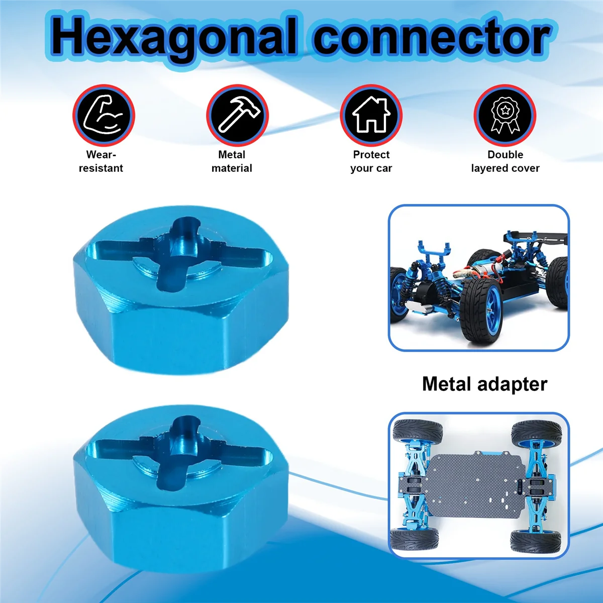 حار 4 قطعة سداسية الموحد عجلة حافة عرافة 7 مللي متر ترقية 12 مللي متر محول معدني لإطارات 1/18 Wltoys A949 A959 A969 A979 K929 1/10