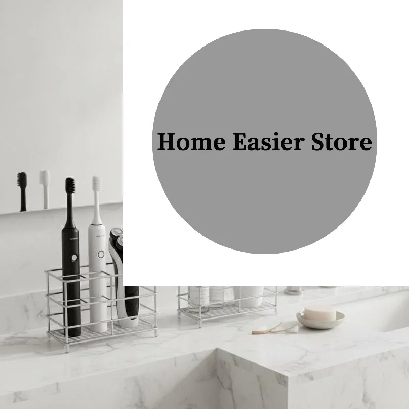 New 5-Slot Stainless Steel Toothbrush Holder - Space-Saving Freestanding Design, No Installation Required, Ideal For Bathrooms