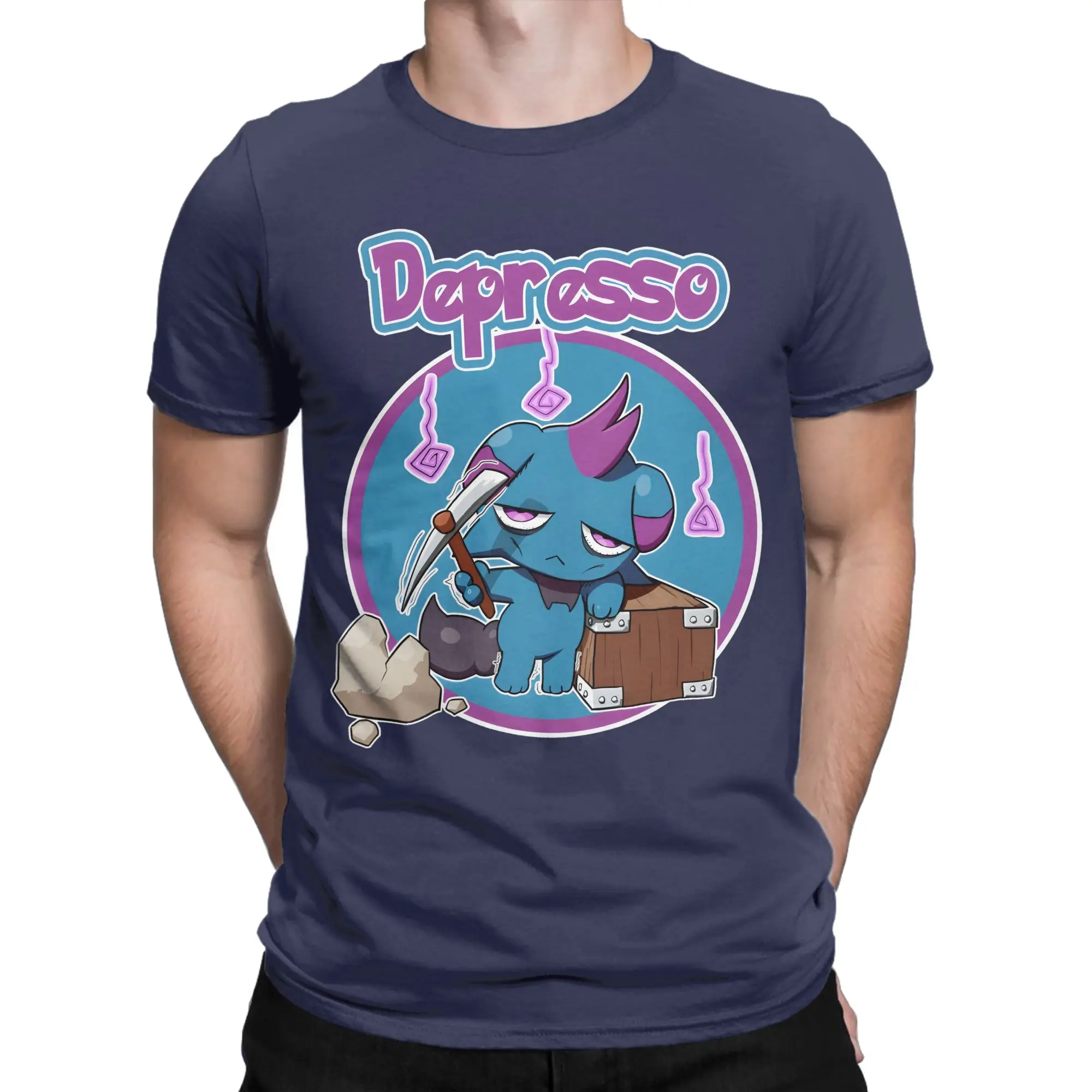 Ullzang Depressos Video Games T-Shirt Unisex 100%Cotton Short Sleeve  O-neck Summer Clothes