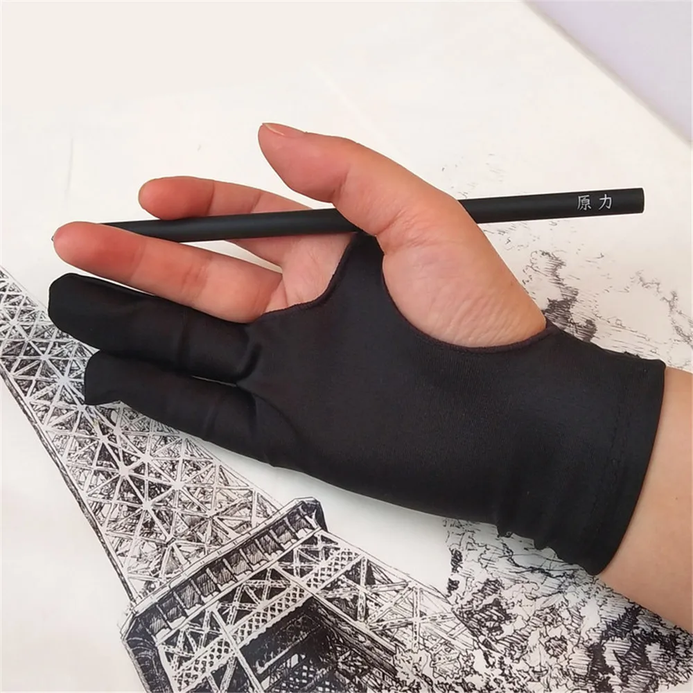 1 Pc Artist Drawing Gloves for Any Graphics Drawing Table Anti-touch Screen Gloves 2 Finger Anti-fouling Gloves Hand Painting