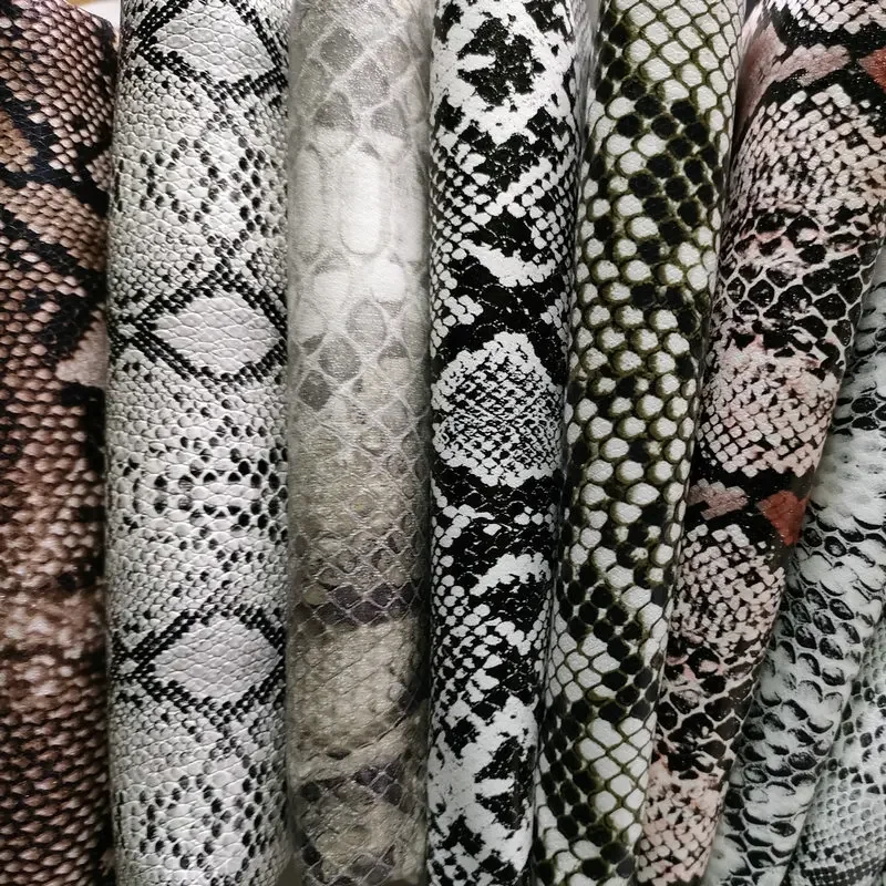 Nadrukowany wzór skóry węża materiał ze skóry wzór pythona miękka torba oparcie siedzenia ręcznie wykonane zagłówek ze sztucznej skóry