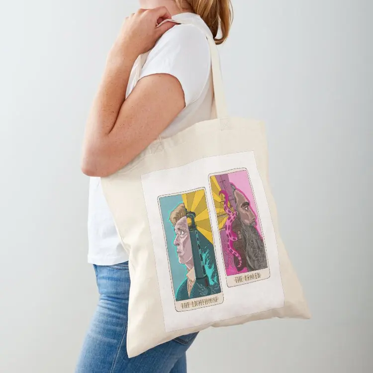 

The Lighthouse & The Kraken Tote Bag shopping cart bags supermarket folding bag custom canvas bag reusable shopping bags