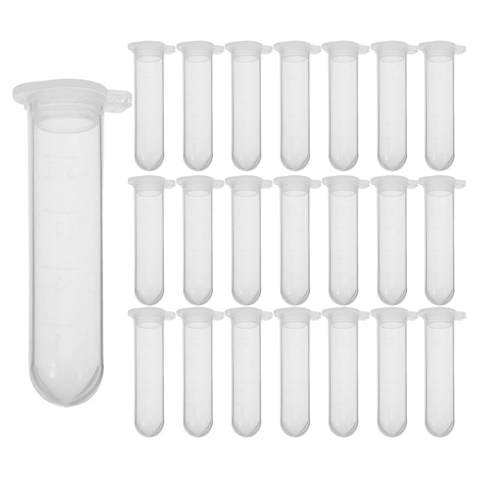 300Pcs Clear Centrifuge Tubes 5Ml Graduated Plastic Laboratory Sample Storage Test Vials for Scientific Experiments