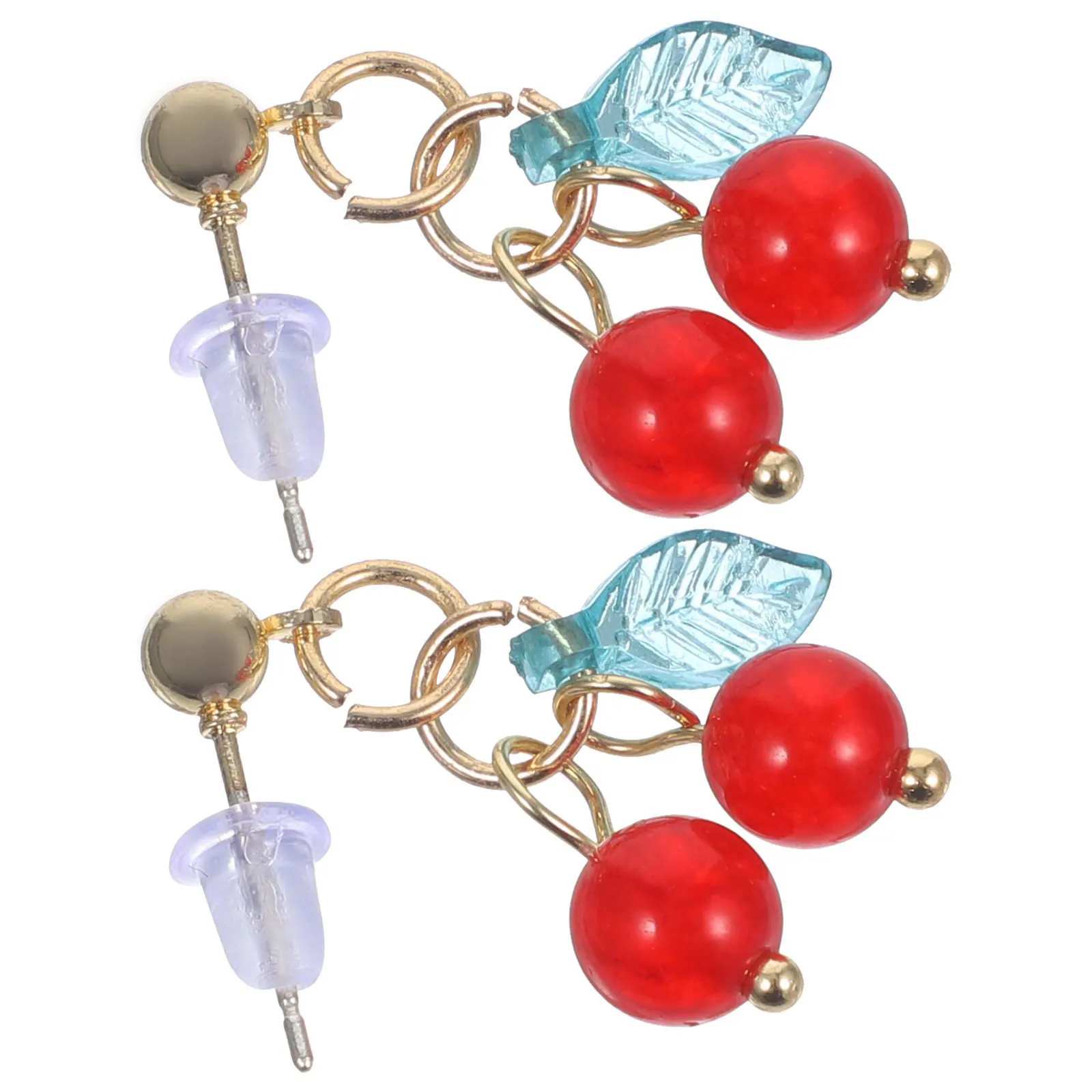 

Cherry Earrings for Women Drop Gift Retro Aesthetic Alloy Fruit Studs Girls Bride