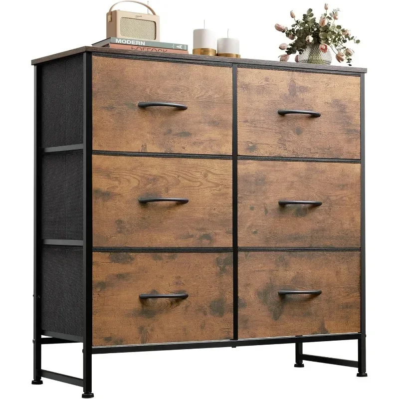 

WLIVE Fabric Dresser for Bedroom, Storage Tower with Fabric Bins, Chest of Drawers for Closet, Living Room, Hallway