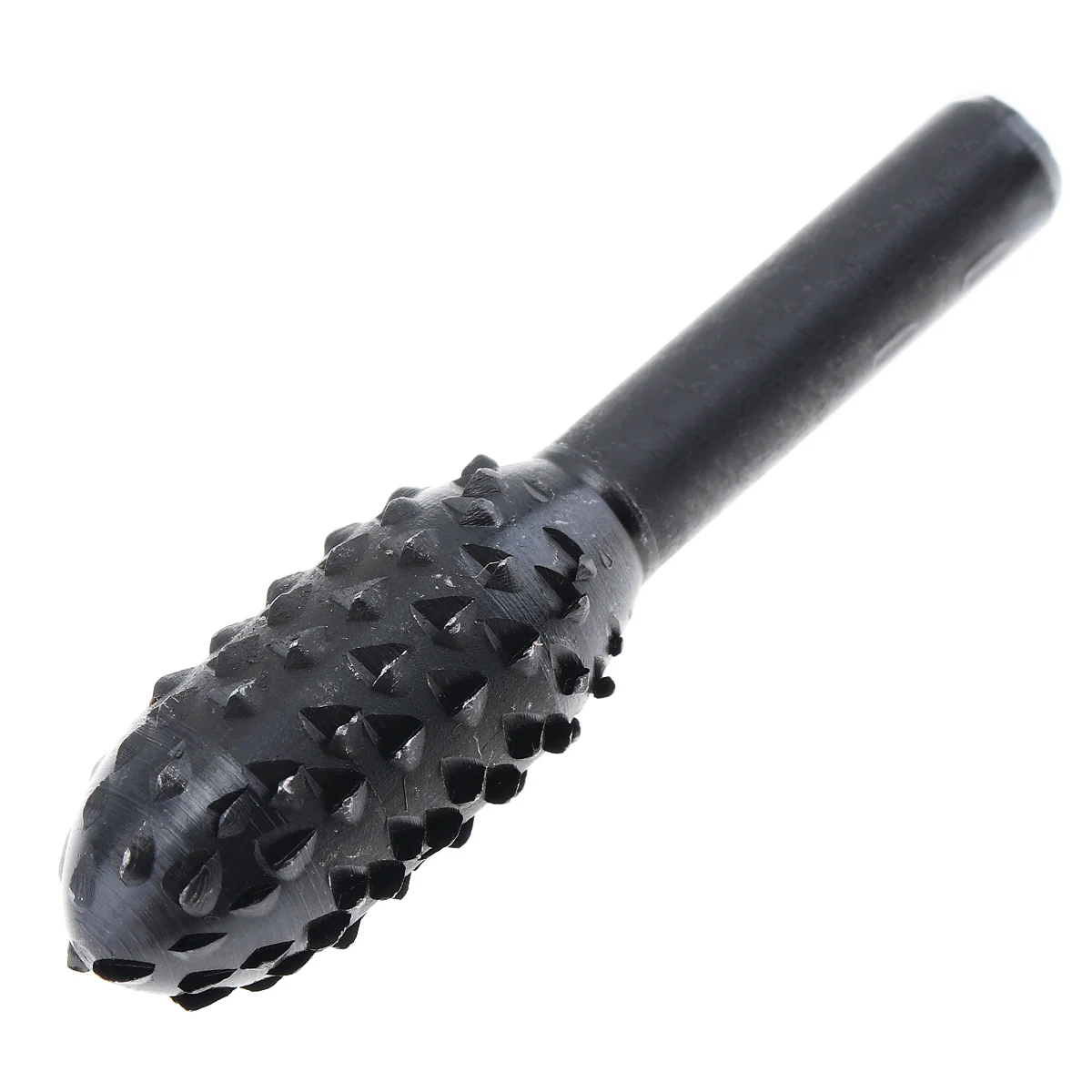 5pcs/set Black DIY Carpentry Metal Wolf Tooth Stick Rasp Burr Rotating Files 6mm Shank for Electric Grinding Head Grinding Tool