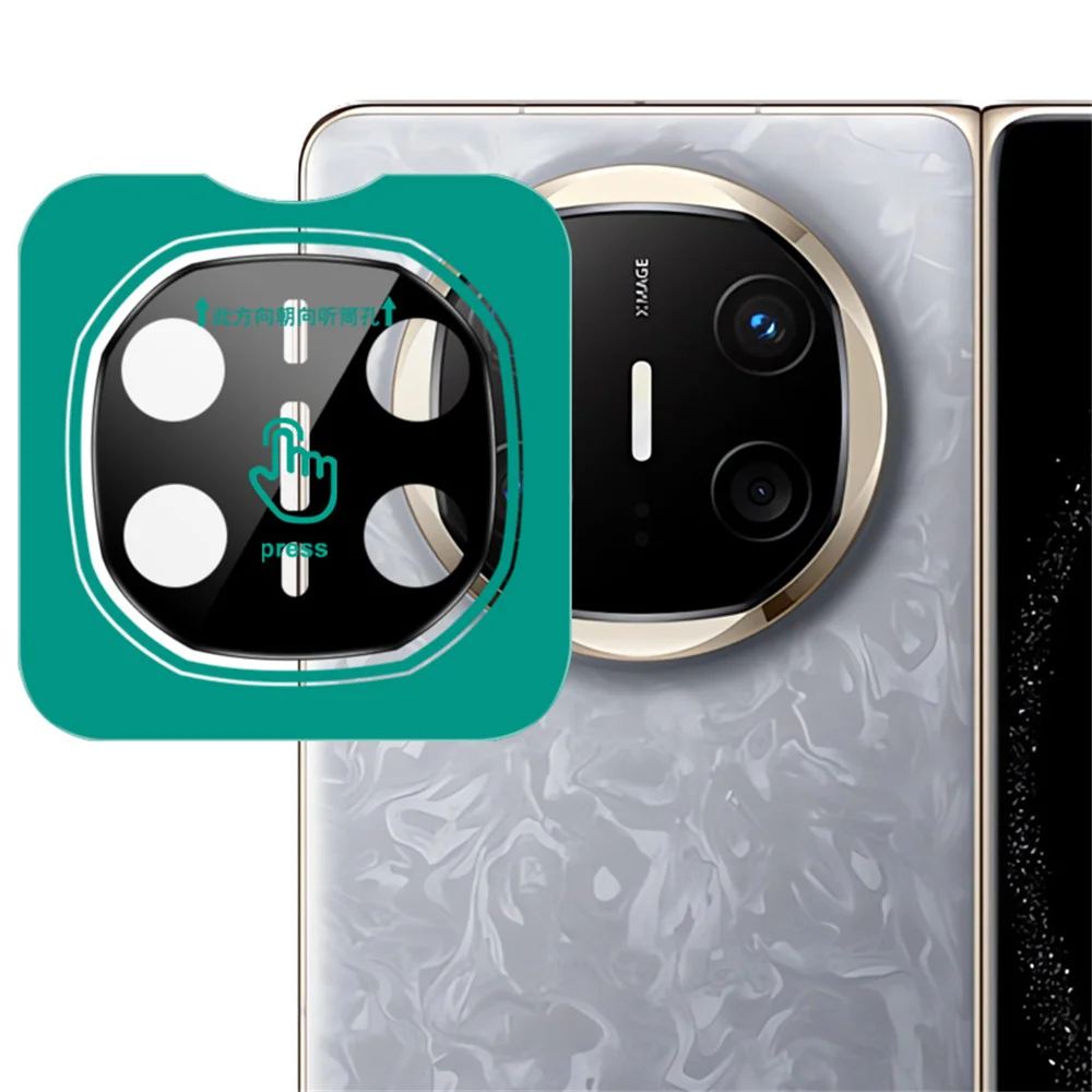 

IMAK для Huawei Mate X6, защитная пленка для объектива камеры из закаленного стекла с самопозиционирующейся рамкой (черная версия)