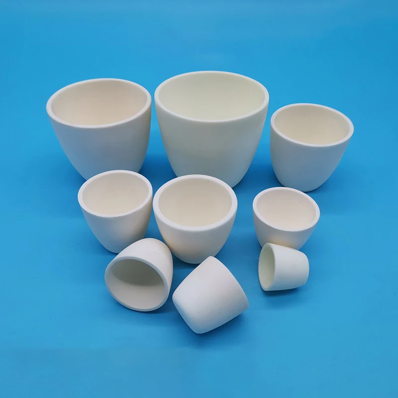 1pc Lab 5ml to 750ml Corundum Crucible 99% Alumina Ash Crucible without Cover for Experiment