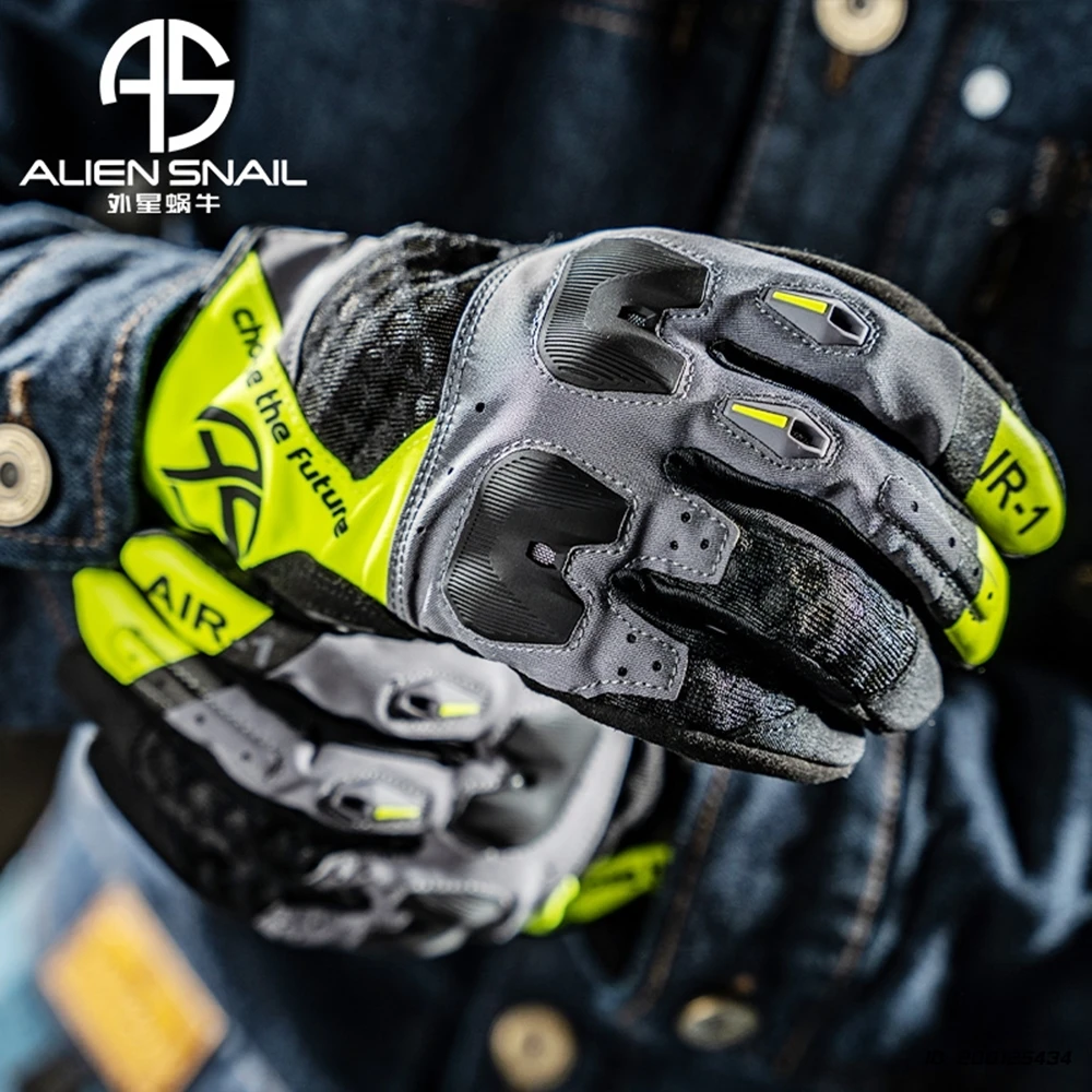 Motorhandschoenen Racing Echt Leer Motor Off Road Rijden Team Handschoen Heren Ademend Moto Motocross Rijbescherming