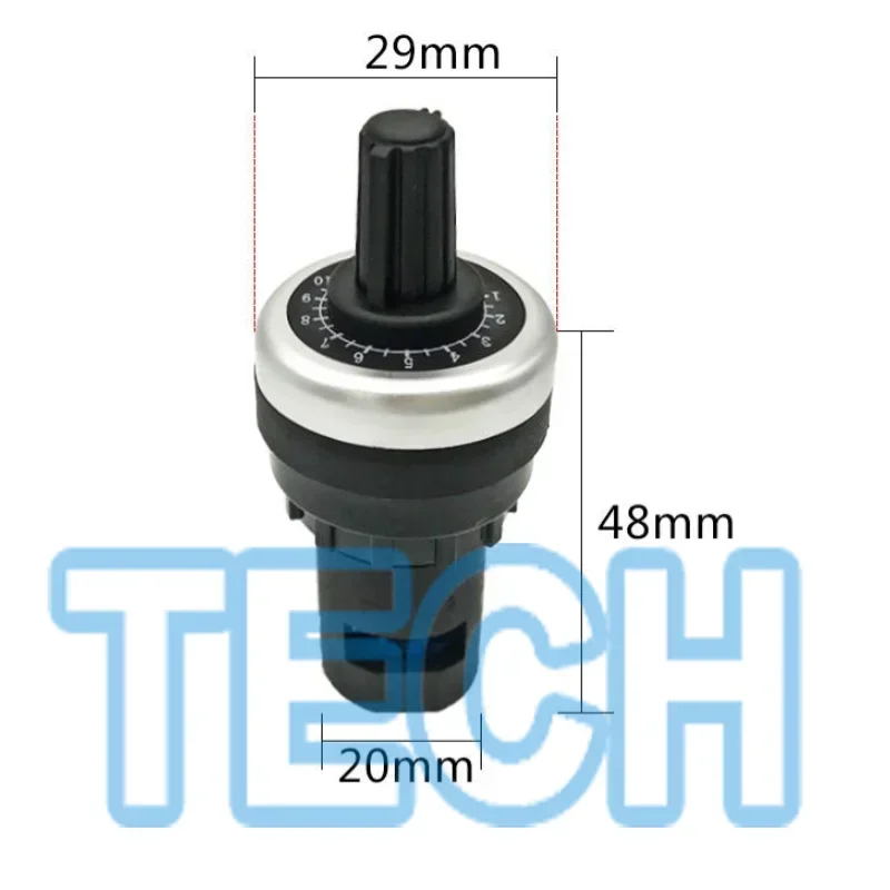 LA42DWQ-22 1K 2K 5K 10K 20k 50k 500k 22mm Diameter Pots Rotary Potentiometer Converter Governor Inverter Resistance Switch