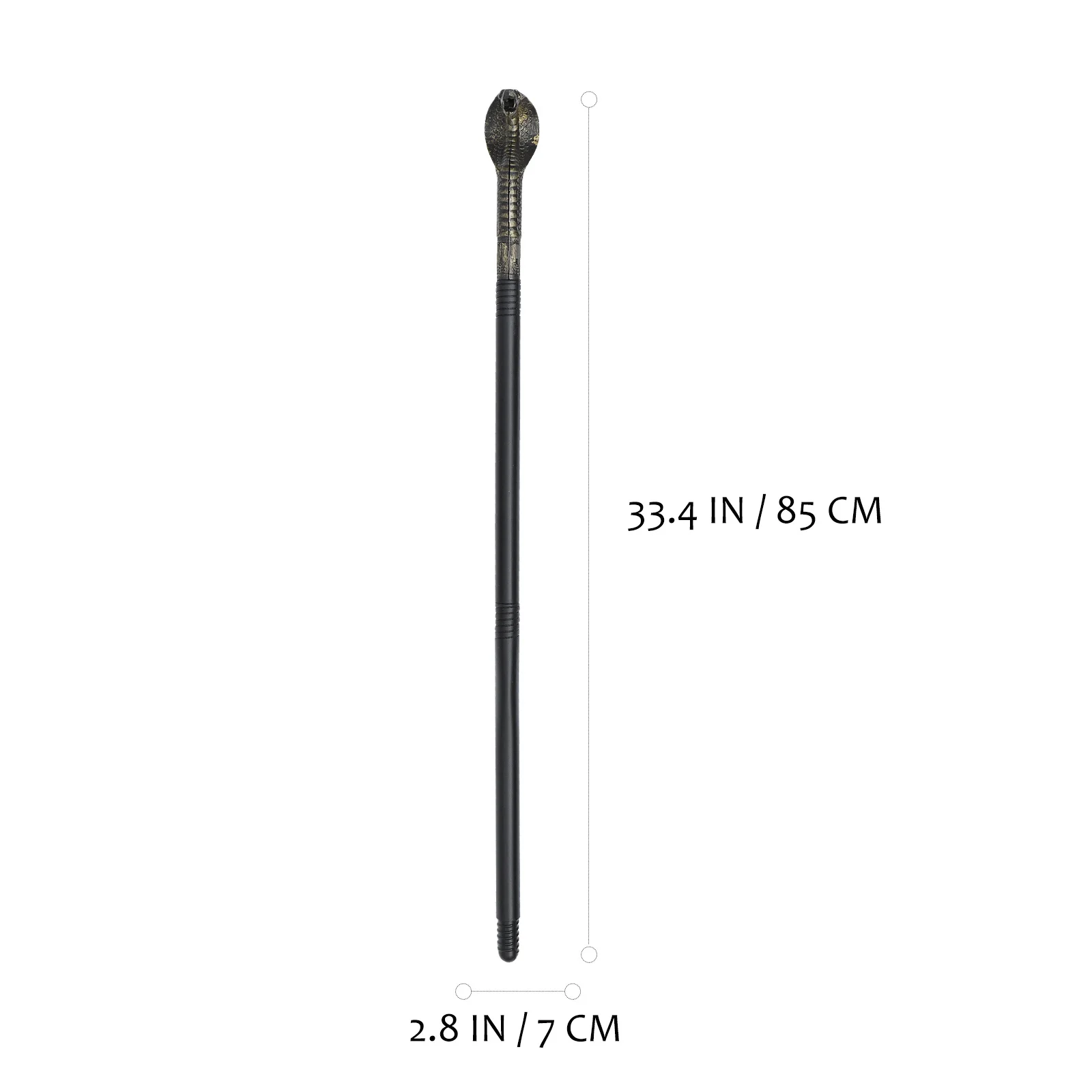

2Pcs Snakehead Scepter Costume Prop Stick 3-Section Dress Cane for Halloween Party Role Play Walking Accessory