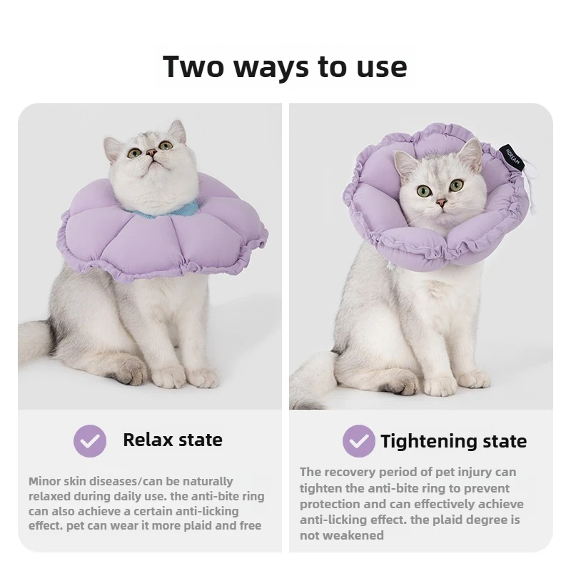 HiDREAM-Waterproof Elizabeth Circle for Cat, Soft Hood, Kitten Anti-Lick, Anti-Bite, Dog Shame Circle, Sterilization