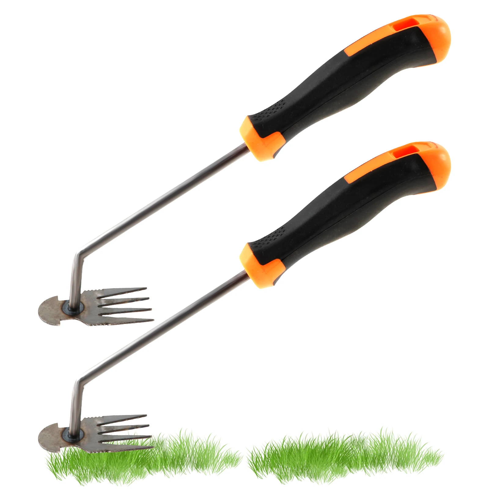 2pcs Garden Weeding Tool Handheld Weeding Puller 4 Teeth Dual Purpose Loose Soil Weeding Removal Agricultural Bonsai Supplies