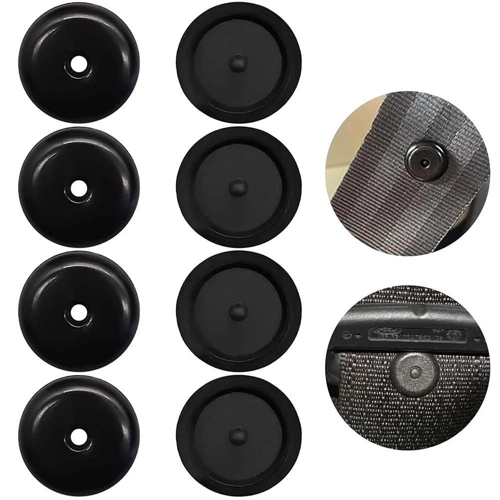 

4 Pairs Seat Belt Button Buckle Stop Universal Fit Stopper Kit Black Button Clip Car Interior Decor Accessories