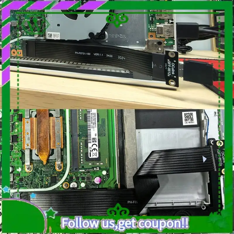 Reliable-M.2 Nvme PCIE 4.0 To Oculink SFF-8611 SFF-8612 Female Adapter Cable Laptop External Graphics Card Extension Cable