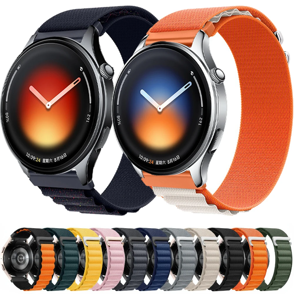 

Нейлоновый ремешок Alpine 20 мм/22 мм для Xiaomi Watch 5/S4 Sport/S4 3 2/2 Pro/Color 2, браслет для Oneplus Watch 3 46 мм/2/2R/Lite Correa