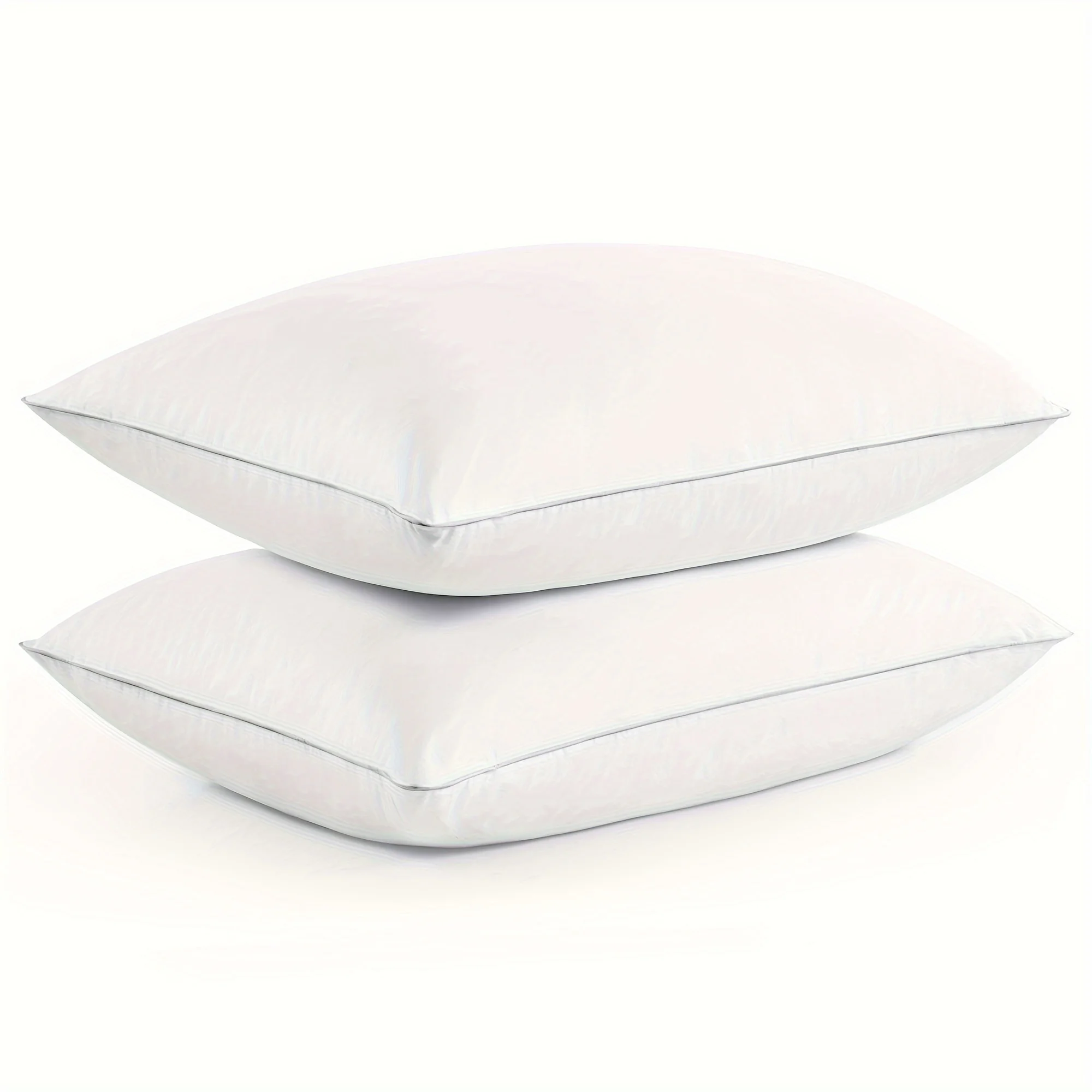 

usQueen Size Set of 2 Luxury Hotel Pillows - Goose Down & Grey Goose Feather Bed Pillows with 100% Soft Cotton Shell, Machine Washable Suitable for Back, Stomach or Side Sleepers, - Beddingd