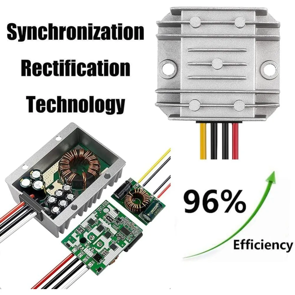 DC/DC 8V-40V to 12V 3A 36W Boost/Buck Voltage Regulator Reducer Regulator Waterproof Module Transformer for Golf Cart Club Car