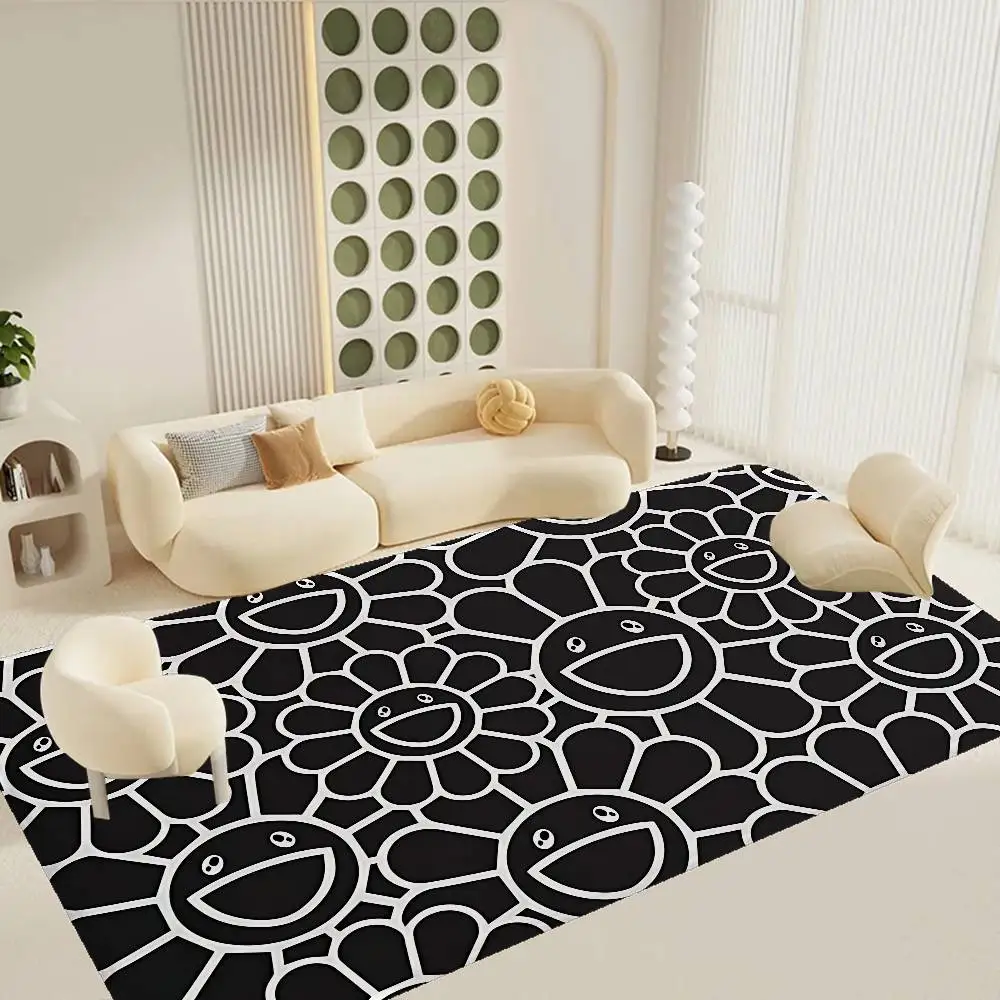 Flower T-Takashi Art M-Murakami Entrance Door Mat Nordic Style