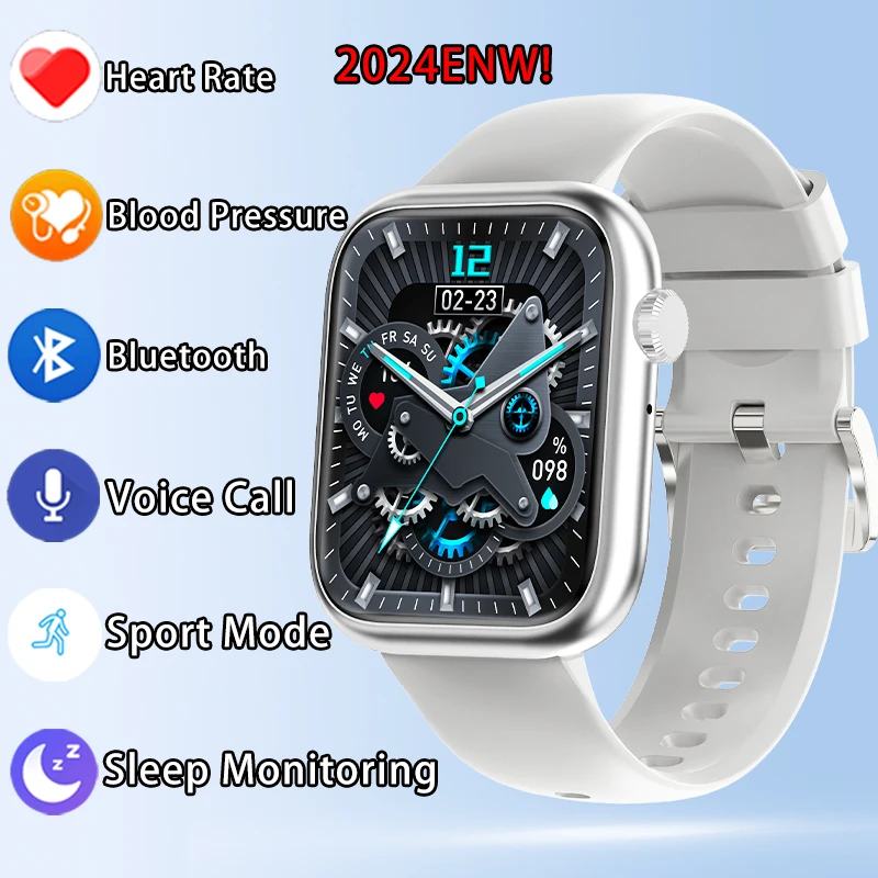 2024 New Men Smart Watch Bluetooth Call Heart Rate Blood Pressure Sleep Monitoring Men Waterproof Smart Watch 123 Sports Modes