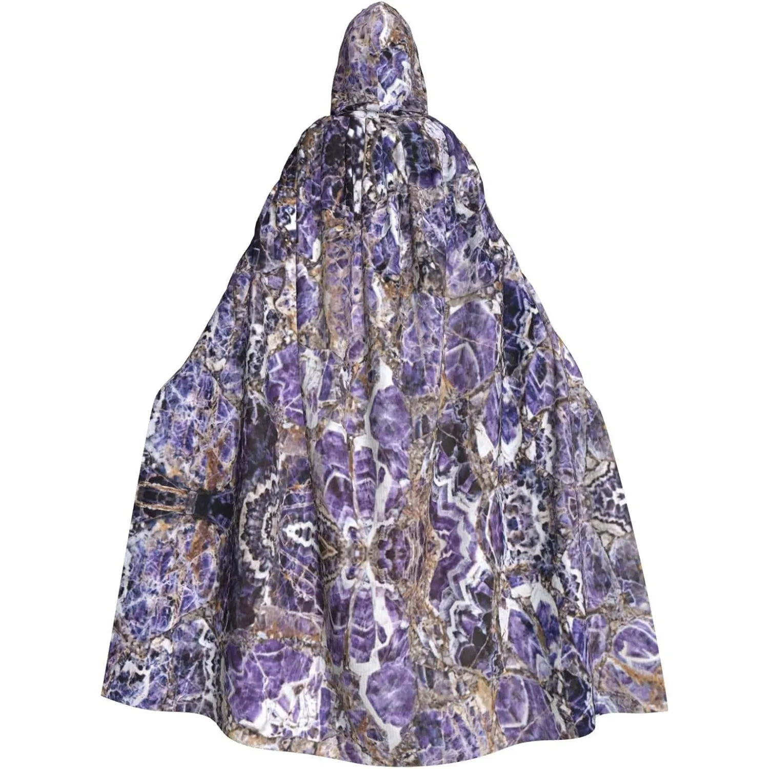 

Мраморно-фиолетовый принт, накидка с капюшоном для взрослых, карнавальная фестивальная накидка, халат для косплея, костюм для вечеринки, готический карнавал