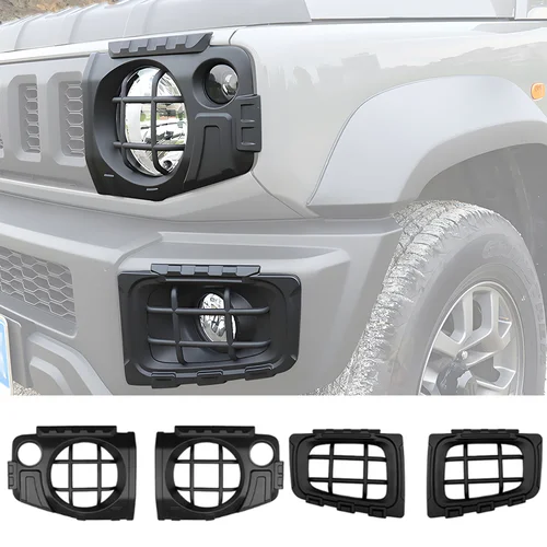 4 Uds. Cubierta de faro de protección de luz antiniebla delantera de coche para Suzuki Jimny JB74 2019 2020 2021 2022 2023 2024 accesorios exteriores ABS