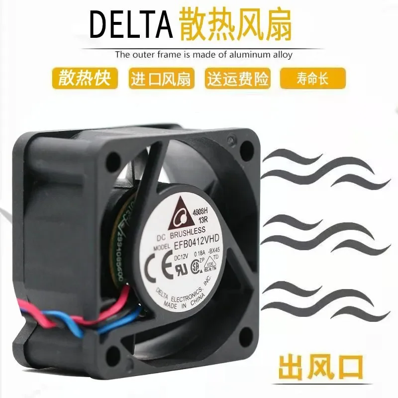 for EFB0412VHD 12V 0.18A 4020 4cm Cooling Fan for 1U Server Switch