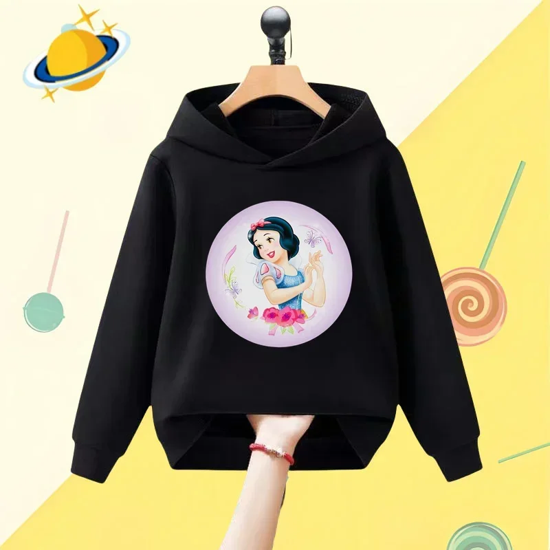 White Snow Princess Kids Hoodie Anime print Disney Kids Fall/Winter Cute blazer Kawaii girls hoodie casual knitwear