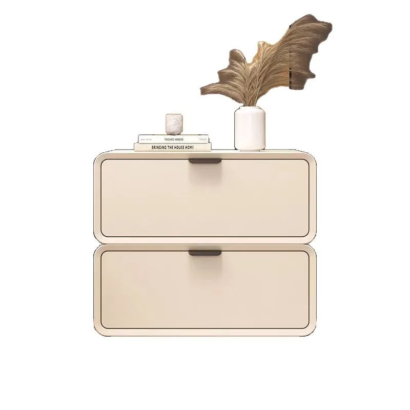Solid wood small new storage cream simple modern household light luxury advanced bedside table