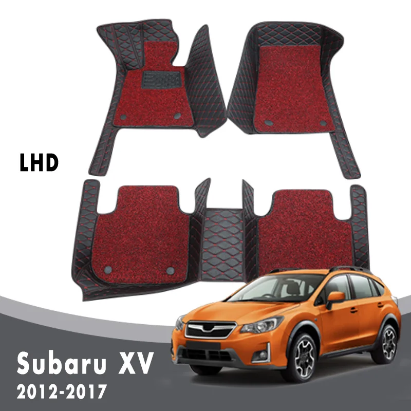 

Luxury Double Layer Wire Loop Carpets For Subaru XV Crosstrek 2017 2016 2015 2014 2013 2012 Car Floor Mats Interior Accessories