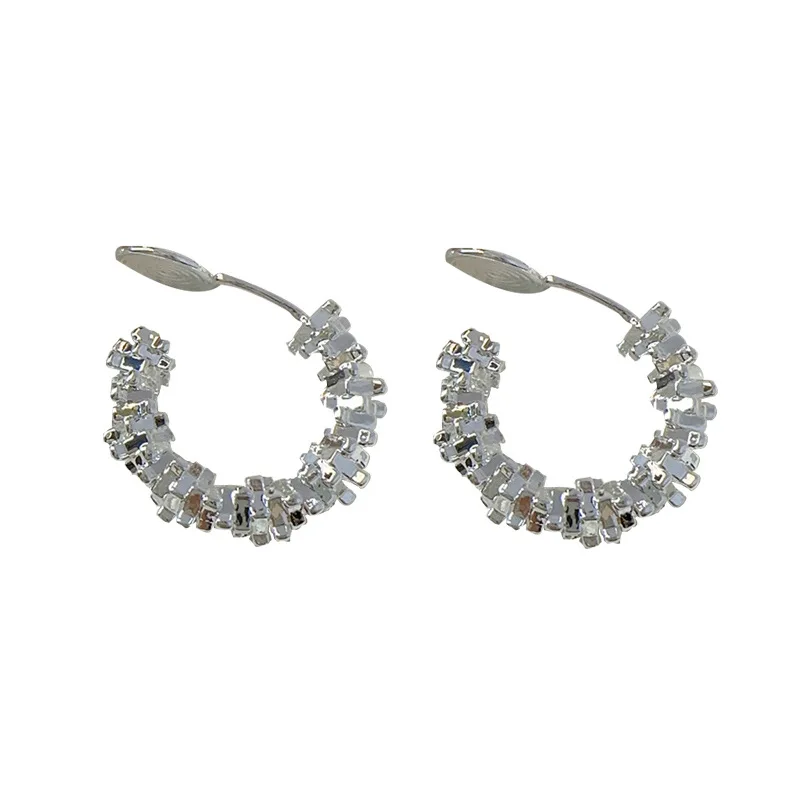 Fashion Circle Earrings New Style Versatile Style Mosquito Incense Plate Ear Clip Ear Hole Free Jewelry Wholesale