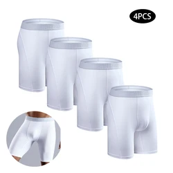 4pcs Long Boxers Men's Underpants Cotton Men Panties Underwear Man Boxershorts Sport Mens Boxer Shorts Sexy Male Trunks Calecon