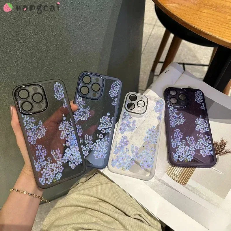 ل الشرف X9D X7D 400 X60 GT ماجيك 7 برو لايت GT X9C الذكية X70 X70i X60i قوة جراب هاتف فاخر أزهار لطيفة الأزرق واضح غطاء #2