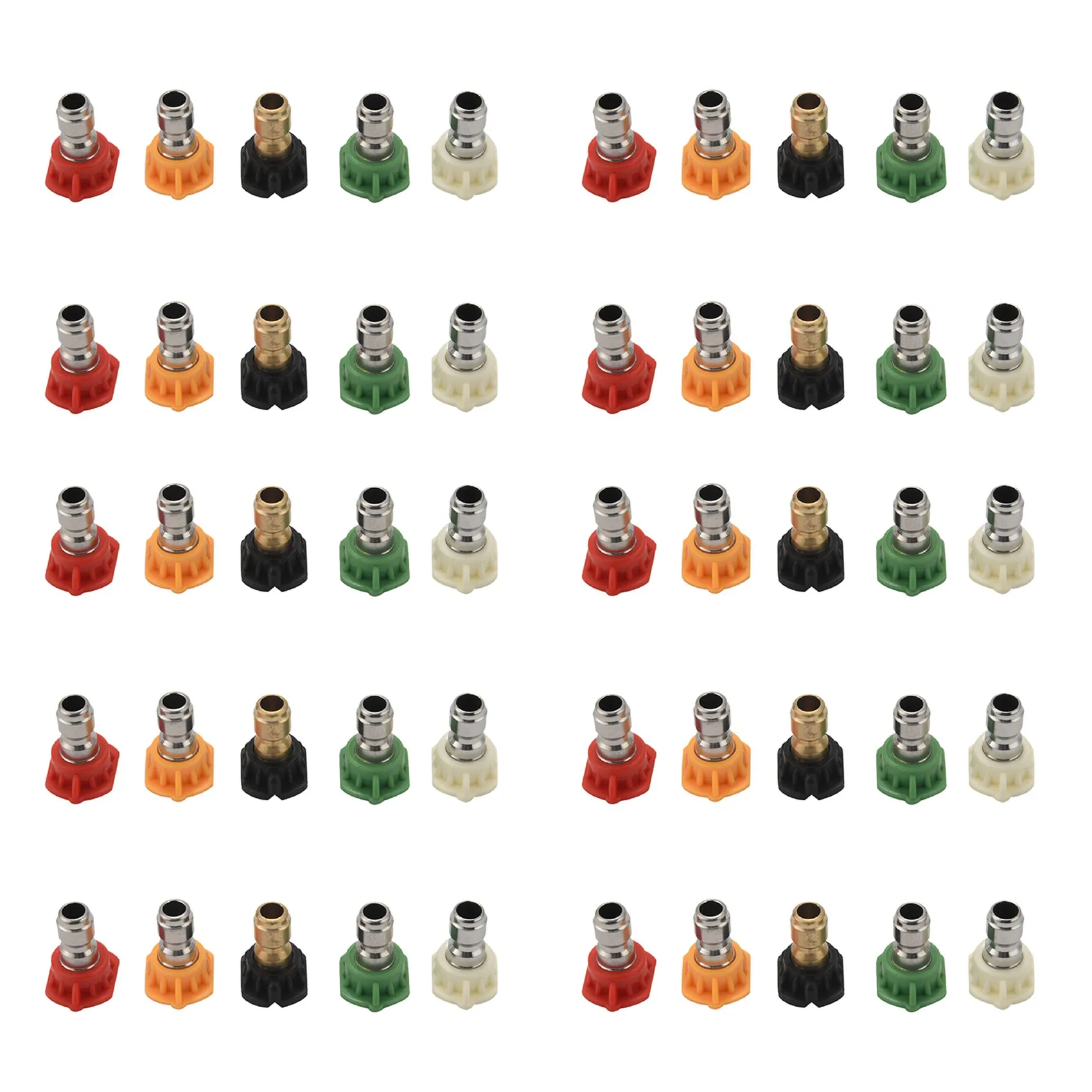 ABKJ-50Pcs Pressure Washer Spray Nozzles 1/4 Quick Connection Spray Tip Set (4.0 Gpm) Multiple Degrees