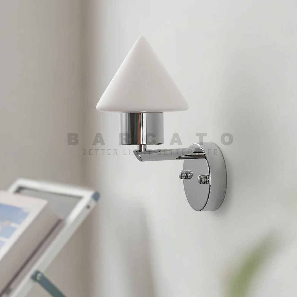 Sliver Wall Lights Glass Lampshade Wall Sconce Light LED Bedroom Beside Corridor Night Sconce Lustre Pop Petite Home Decoration