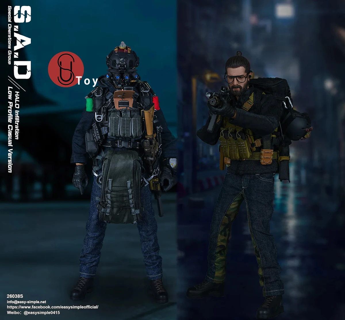 

Easy&Simple ES 26038 S R 1/6 S.A.D Special Operation Group Low Profile Casual Version HALO Infiltration Action Figure Model Toys