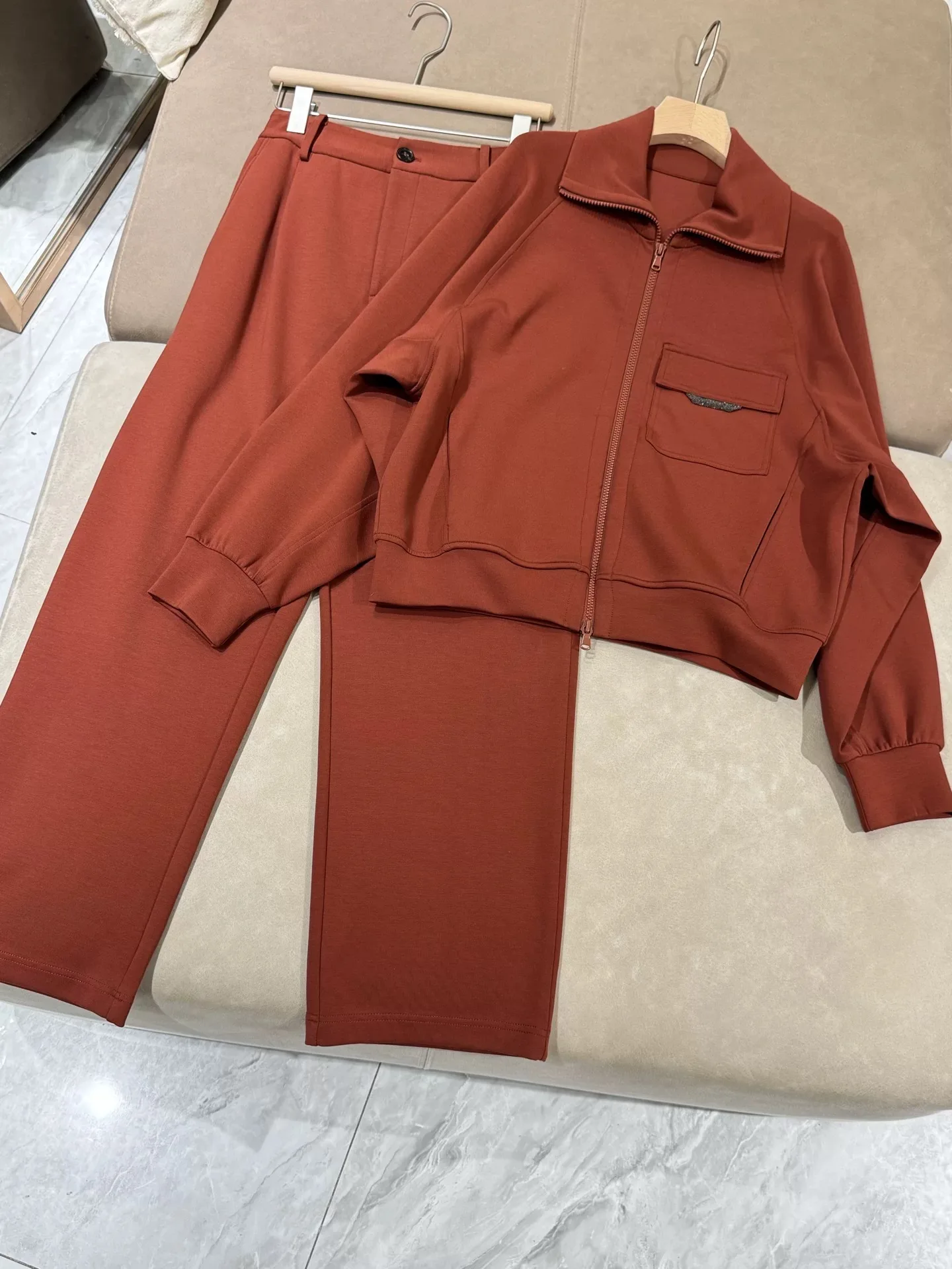 

Женский высококачественный ранняя осень, новый хлопковый повседневный модный повседневный костюм с лацканами, 3 цвета