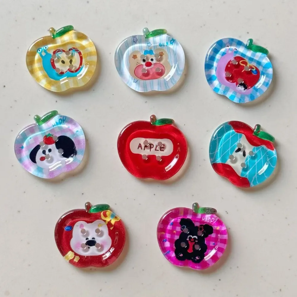 8pcs Apple Shoe Charms Cute Apple Buttons Shoe Buckles Decorations Shoe Accessories DIY Mutlifunctional Shoe Clips