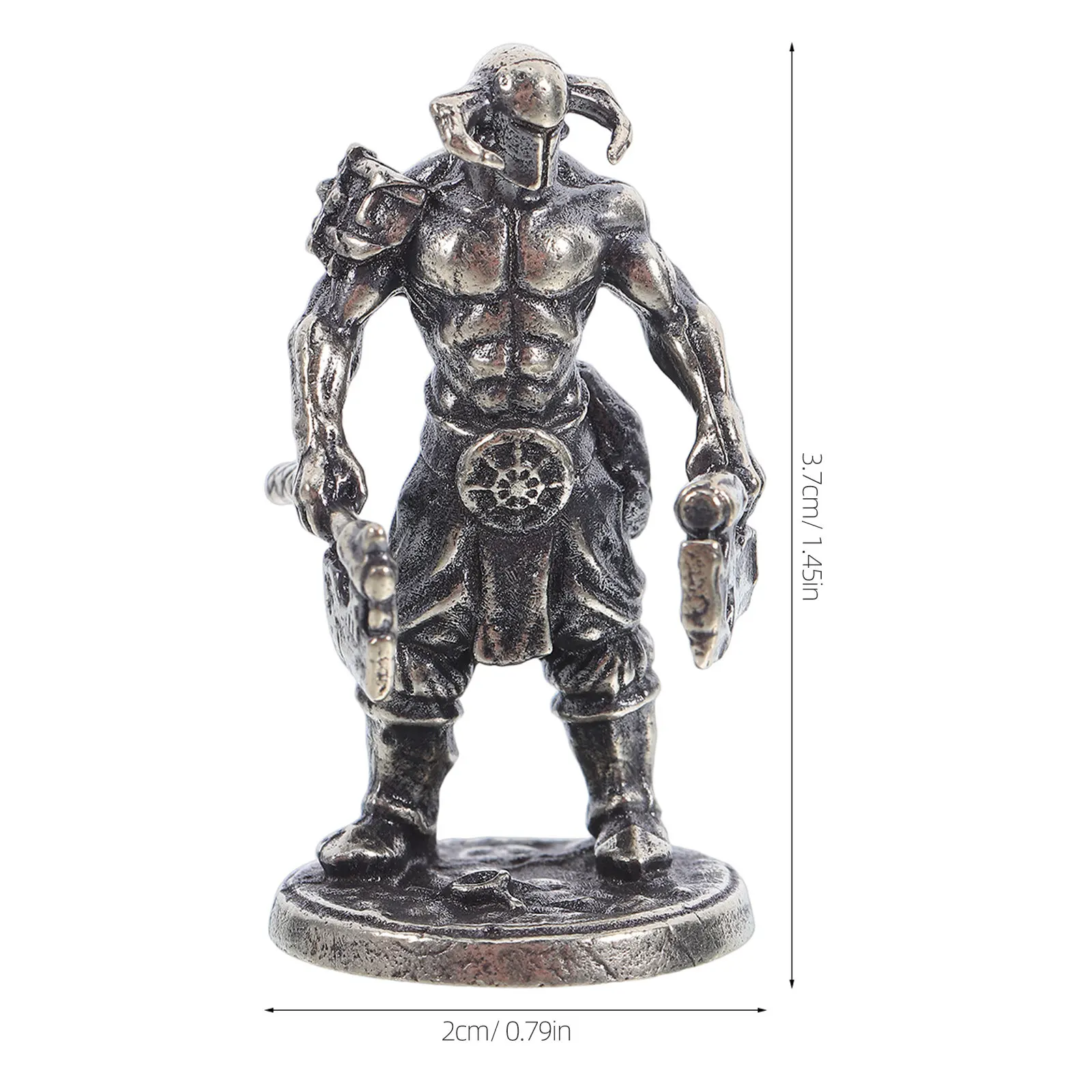 Authentic Japanese Bushido Samurai Warrior Statue Miniature Cupronickel Sculpture Home Office Decor Medieval Asian Art Piece