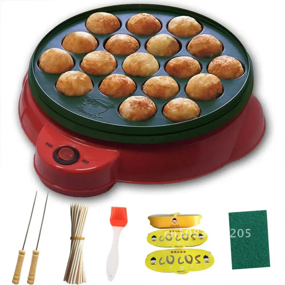 220V Octopus Grill Pan Baking Machine Household Electric Takoyaki Maker 650W Octopus Balls Grill Pan Professional Cooking Tools