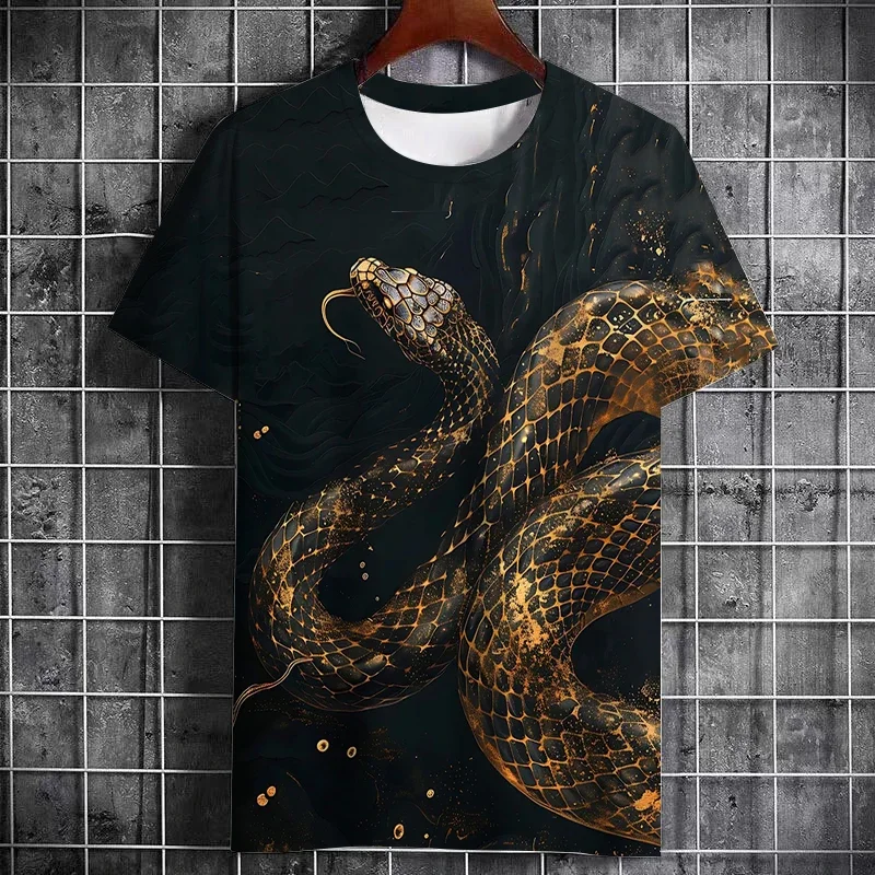 

2025 Men's T-Shirts Animal Snake Graphic Tees 3D Print Men Women Short Sleeve Street Creative T Shirt Harajuku Y2k Tops Clothing