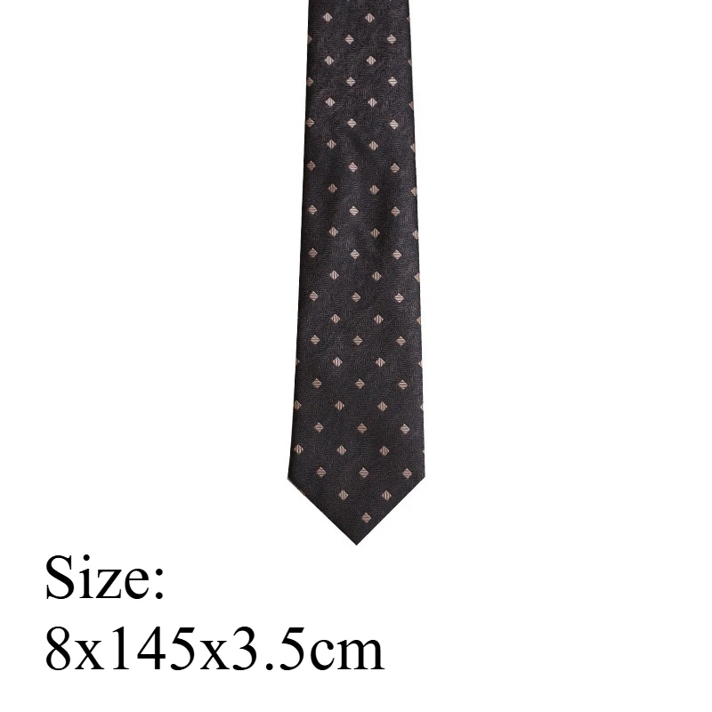 Coffee Series Dapper Gentleman Style 8CM Width Korean Formal Necktie, Classic Men Neck Tie For Business Work Suit Shirt Matching