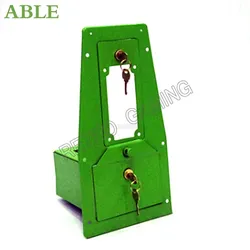 Entertainment Operated Arcade Game Rocking Car Cash Box Iron Door Swing Machine Coin Acceptor Mechanism Green Cash Box Gate DIY